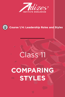 Adizes Live Course on Organizational Transformation. Slides Class 11 - COMPARING STYLES (English)