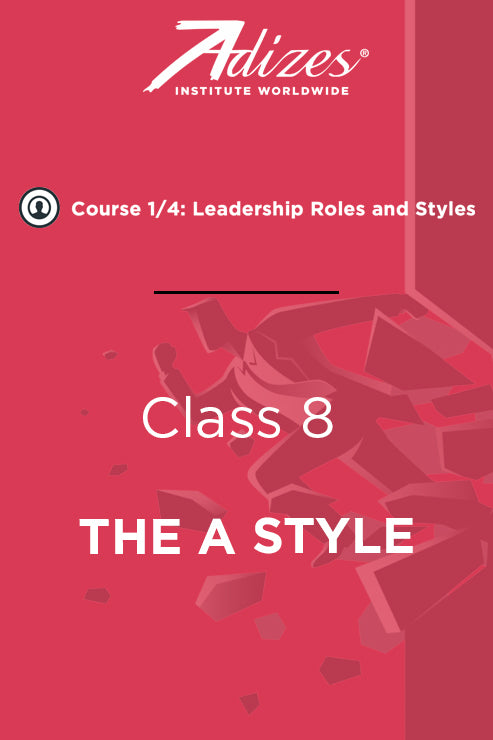 Adizes Live Course on Organizational Transformation. Slides Class 8 - THE (A) STYLE (English)